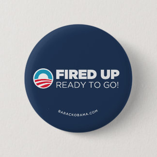 Chapa Redonda De 5 Cm Obama Biden encendió estudiado para ir (azul