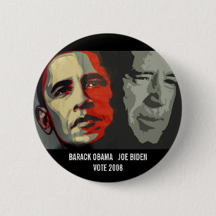 Chapa Redonda De 5 Cm obama biden la copia del arte, BARACK OBAMA JOE
