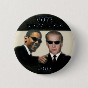 Chapa Redonda De 5 Cm Obama/botón de Biden