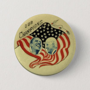 Chapa Redonda De 5 Cm Obama/botón de la bandera de Biden