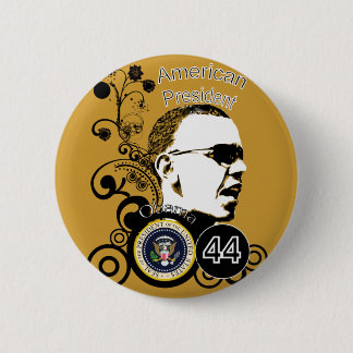 Chapa Redonda De 5 Cm Obama cambia el color de fondo