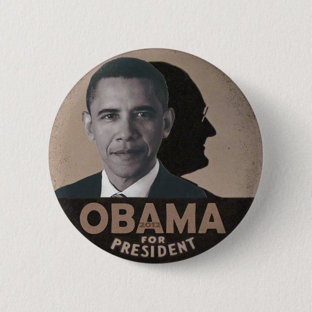 Chapa Redonda De 5 Cm Obama canaliza el FDR (Anverso)