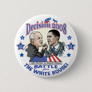 Chapa Redonda De 5 Cm Obama contra McCain 2008