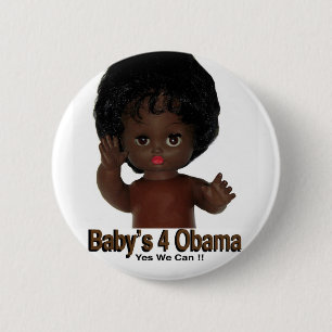 Chapa Redonda De 5 Cm ¡Obama del bebé 4 del Pin podemos sí!!
