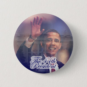 Chapa Redonda De 5 Cm Obama: El 44.o presidente Button