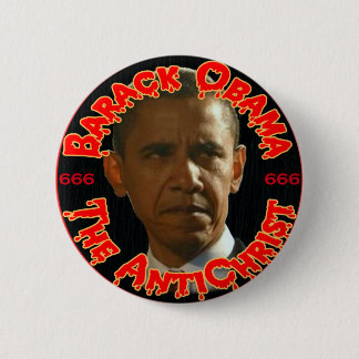 Chapa Redonda De 5 Cm Obama el AntiChrist