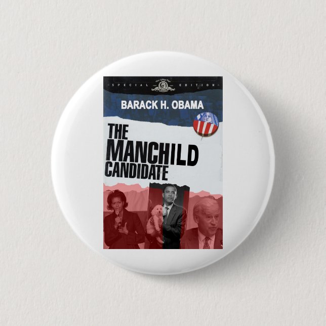 Chapa Redonda De 5 Cm Obama: El candidato de MANCHILD (Anverso)