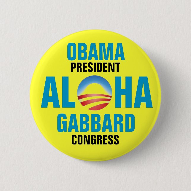 CHAPA REDONDA DE 5 CM OBAMA/GABBARD 2012 (Anverso)