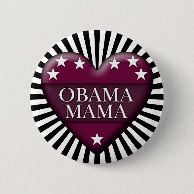 Chapa Redonda De 5 Cm obama mama (Anverso)