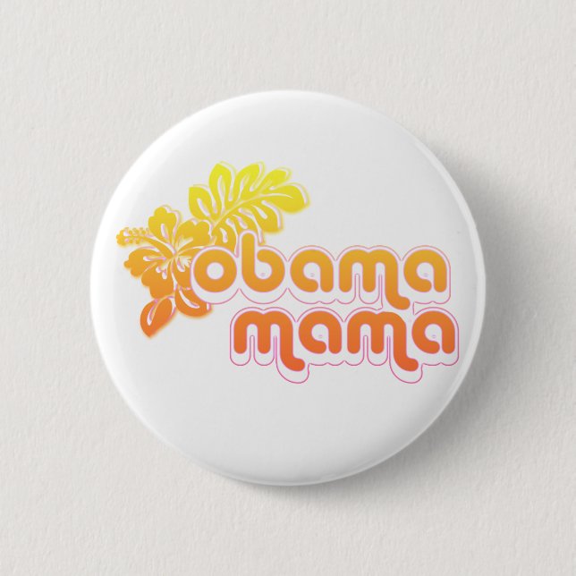 Chapa Redonda De 5 Cm obama mama (Anverso)