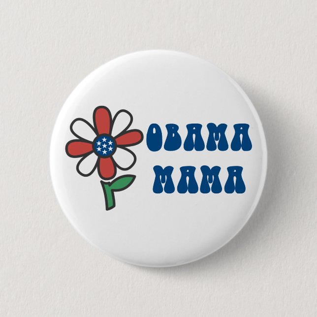 Chapa Redonda De 5 Cm Obama Mama BuBotones (Anverso)