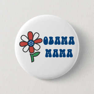 Chapa Redonda De 5 Cm Obama Mama BuBotones