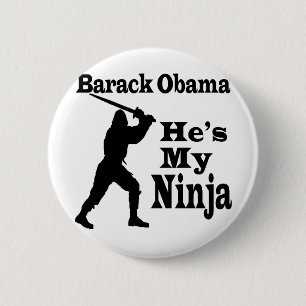 Chapa Redonda De 5 Cm Obama mi Ninja