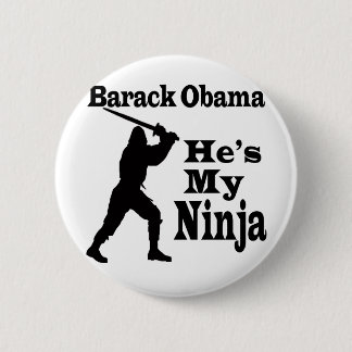 Chapa Redonda De 5 Cm Obama mi Ninja