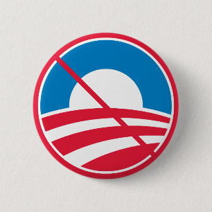 Chapa Redonda De 5 Cm Obama NO