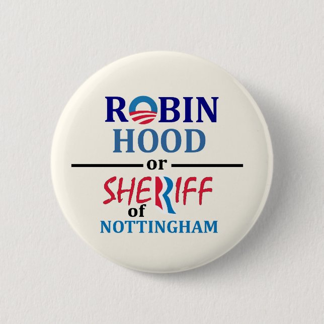 Chapa Redonda De 5 Cm Obama o Romney (Anverso)