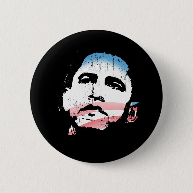 CHAPA REDONDA DE 5 CM OBAMA PARA EL CAMBIO (Anverso)