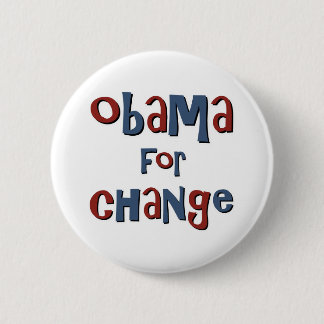 Chapa Redonda De 5 Cm Obama para el cambio