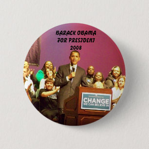 CHAPA REDONDA DE 5 CM OBAMA PARA EL PRESIDENTE