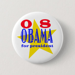 Chapa Redonda De 5 Cm Obama para el presidente el