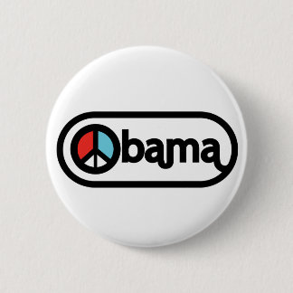 Chapa Redonda De 5 Cm Obama para la paz