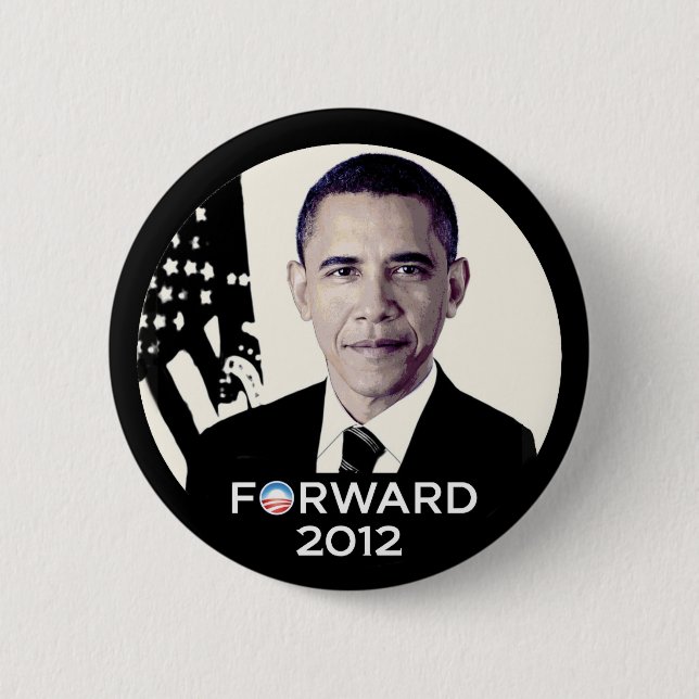 Chapa Redonda De 5 Cm Obama remite 2012 (Anverso)