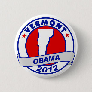 Chapa Redonda De 5 Cm Obama - Vermont
