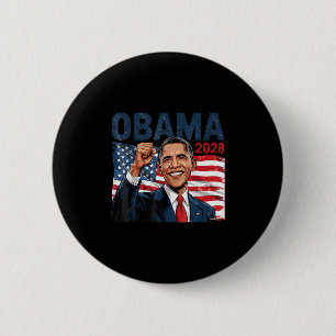 Chapa Redonda De 5 Cm Obama vintage presidente 2028 Obama retro amer ban