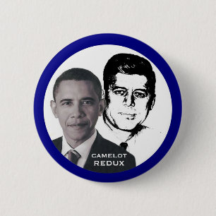 Chapa Redonda De 5 Cm Obama y JFK