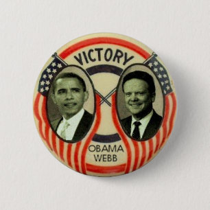 Chapa Redonda De 5 Cm Obama y Webb