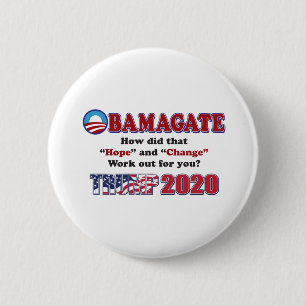 Chapa Redonda De 5 Cm OBAMAGATE-Trump-2020