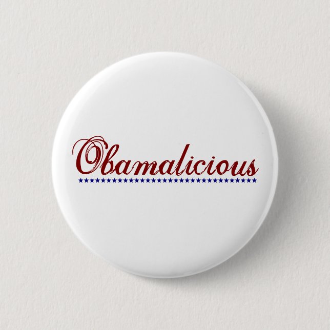 Chapa Redonda De 5 Cm Obamalicious (Anverso)