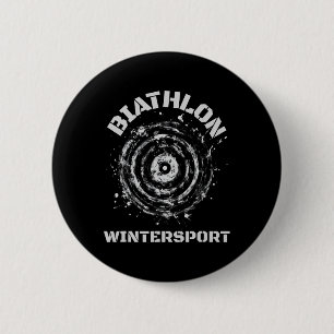 Chapa Redonda De 5 Cm Objetivo de deportes de invierno de biatlón