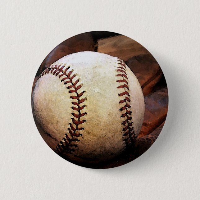 Chapa Redonda De 5 Cm Obra de arte de béisbol (Anverso)