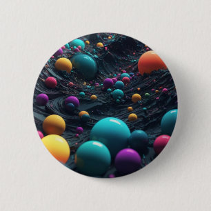 Chapa Redonda De 5 Cm Obras de arte de bolas multicolores