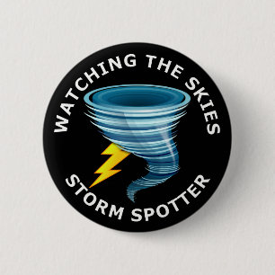 Chapa Redonda De 5 Cm Observación del observador de tiro de la tormenta