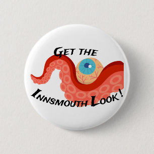 Chapa Redonda De 5 Cm Obtén la mirada innsmouth Tentacle Eye Lovecraftia