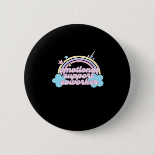 Chapa Redonda De 5 Cm Obús de ayuda emocional Pastel Rainbow sobredimens
