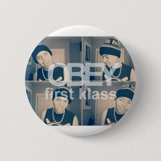 Chapa Redonda De 5 Cm OBYLES: Primer Klass (Anverso)
