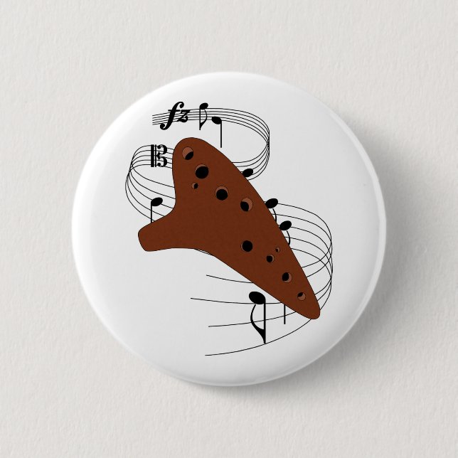 Chapa Redonda De 5 Cm Ocarina (Anverso)