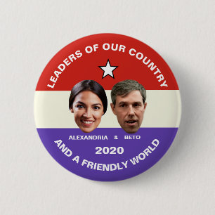 Chapa Redonda De 5 Cm Ocasio-Cortez y O'Rourke en 2020