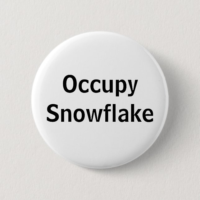 Chapa Redonda De 5 Cm Occupy Snowflake (Anverso)