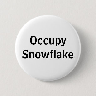 Chapa Redonda De 5 Cm Occupy Snowflake