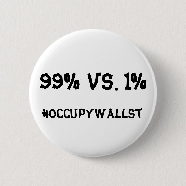 CHAPA REDONDA DE 5 CM #OCCUPYWALLST (Anverso)