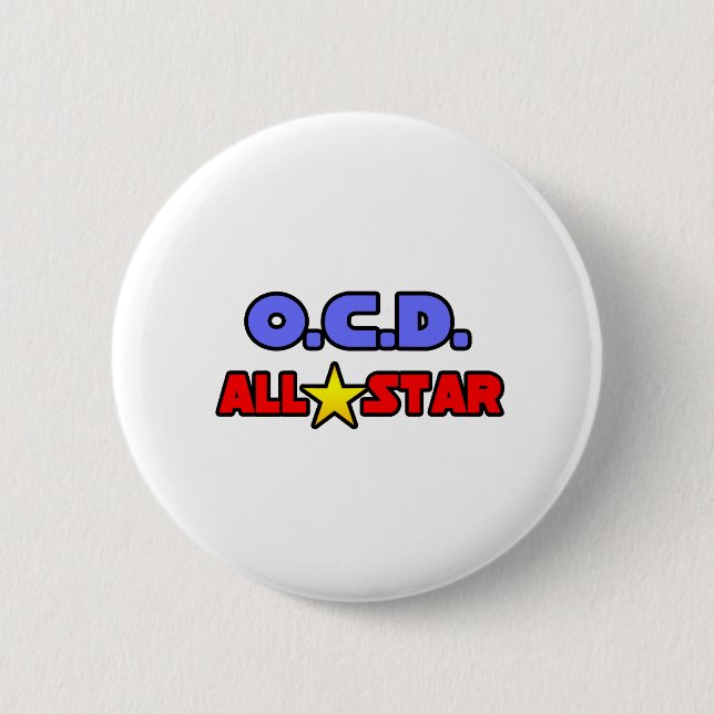 Chapa Redonda De 5 Cm OCD All Star (Anverso)