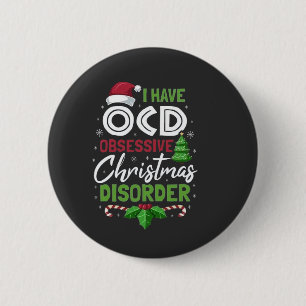 Chapa Redonda De 5 Cm Ocd Navidades obsesivos desordenan Navidad