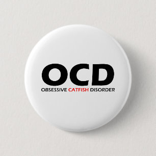 Chapa Redonda De 5 Cm OCD - Trastorno obsesivo de los peces gordos