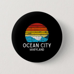 Chapa Redonda De 5 Cm Ocean City Maryland Md Vintage Beach Ocean Family