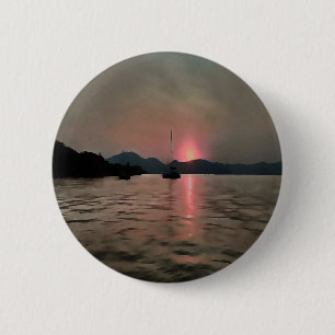Chapa Redonda De 5 Cm Ocean Sunset Sailboat Sunset Bozburun Marmaris