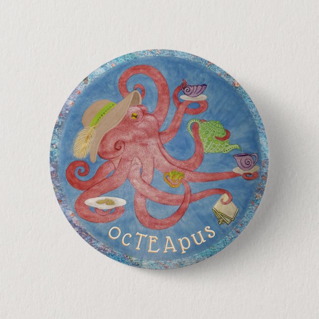 Chapa Redonda De 5 Cm ocTEApus (Anverso)